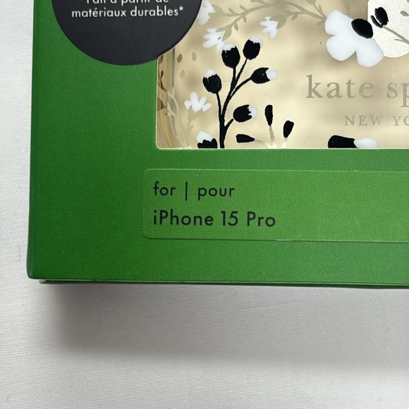 NWT Kate Spade iPhone 15 pro flowers floral phone case - Picture 4 of 7